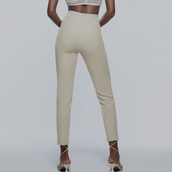 Zara Tan Faux Suede Leggings - Picture 7 of 7